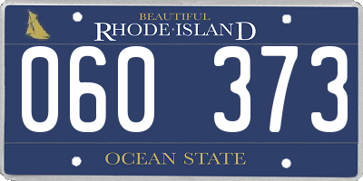 RI license plate 060373