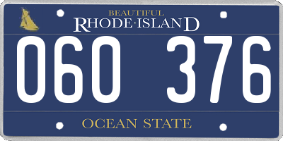 RI license plate 060376