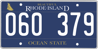 RI license plate 060379