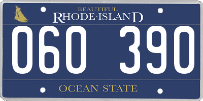 RI license plate 060390