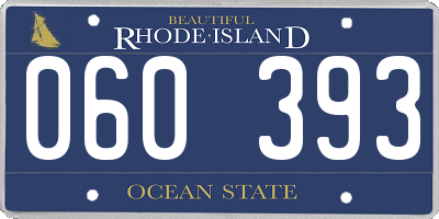 RI license plate 060393