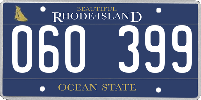 RI license plate 060399