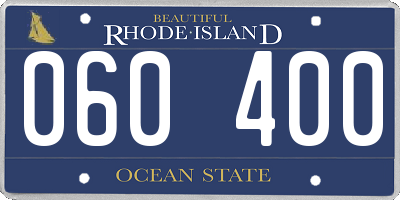 RI license plate 060400
