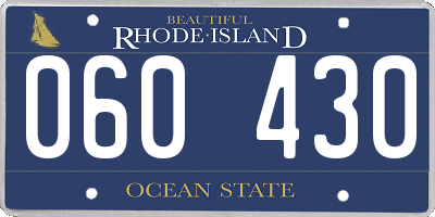 RI license plate 060430