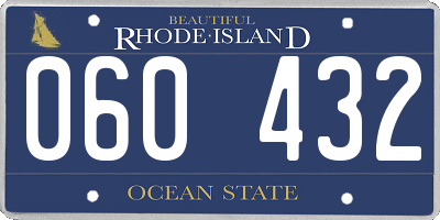 RI license plate 060432