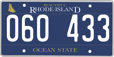 RI license plate 060433