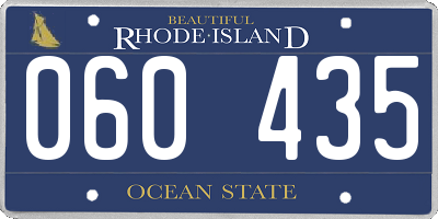 RI license plate 060435
