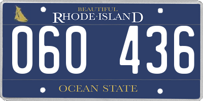 RI license plate 060436