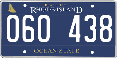 RI license plate 060438