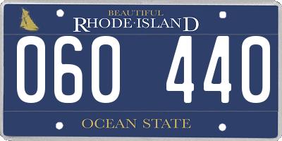 RI license plate 060440