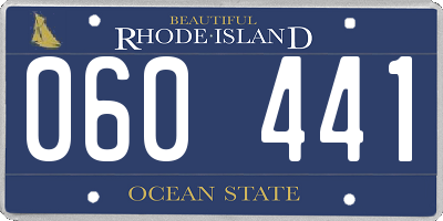 RI license plate 060441