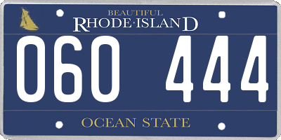 RI license plate 060444