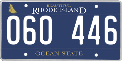 RI license plate 060446