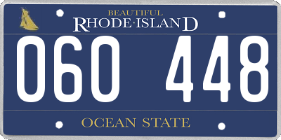 RI license plate 060448