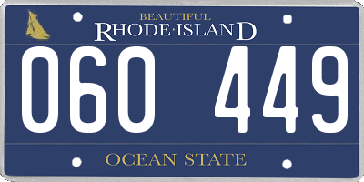 RI license plate 060449