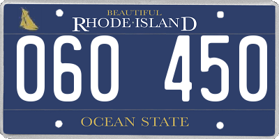 RI license plate 060450