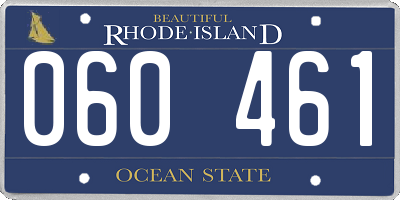 RI license plate 060461