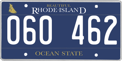 RI license plate 060462