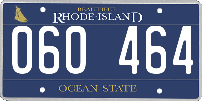 RI license plate 060464