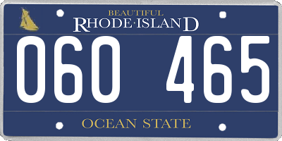 RI license plate 060465