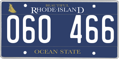 RI license plate 060466