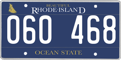 RI license plate 060468