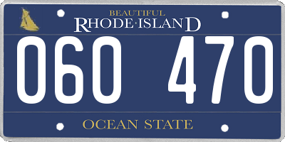 RI license plate 060470