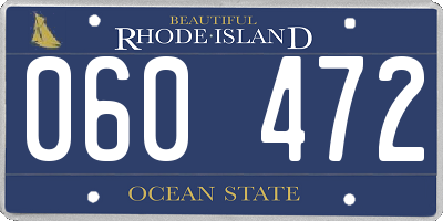 RI license plate 060472