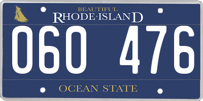 RI license plate 060476