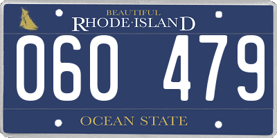 RI license plate 060479