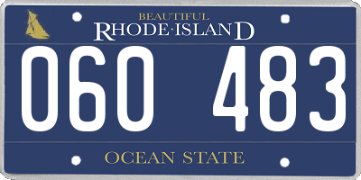 RI license plate 060483