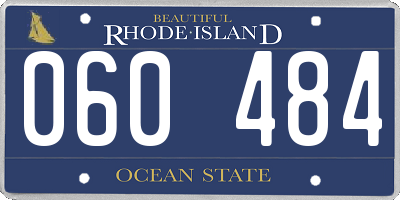 RI license plate 060484