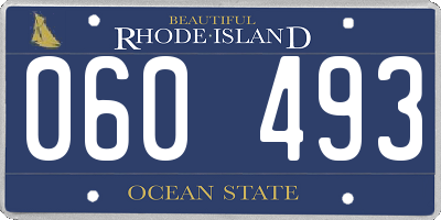 RI license plate 060493