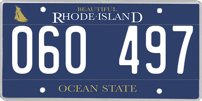 RI license plate 060497