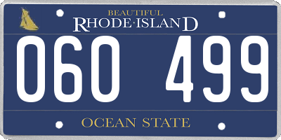 RI license plate 060499