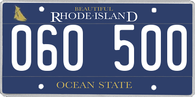 RI license plate 060500