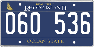 RI license plate 060536
