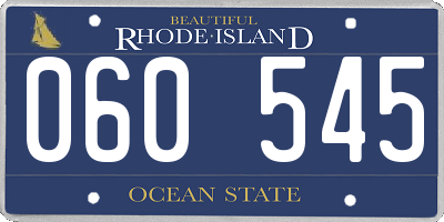 RI license plate 060545