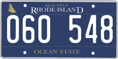 RI license plate 060548