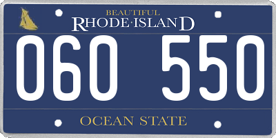 RI license plate 060550