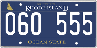 RI license plate 060555