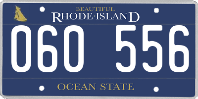 RI license plate 060556
