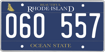 RI license plate 060557