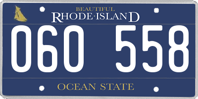 RI license plate 060558