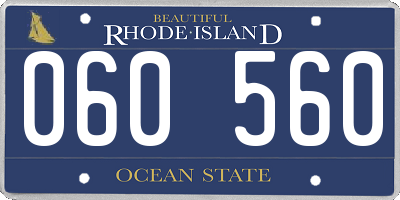RI license plate 060560