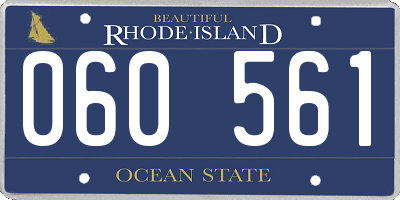 RI license plate 060561