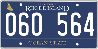 RI license plate 060564