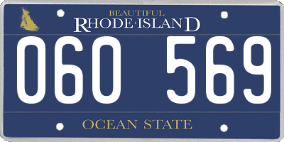 RI license plate 060569