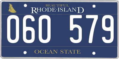 RI license plate 060579