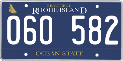 RI license plate 060582